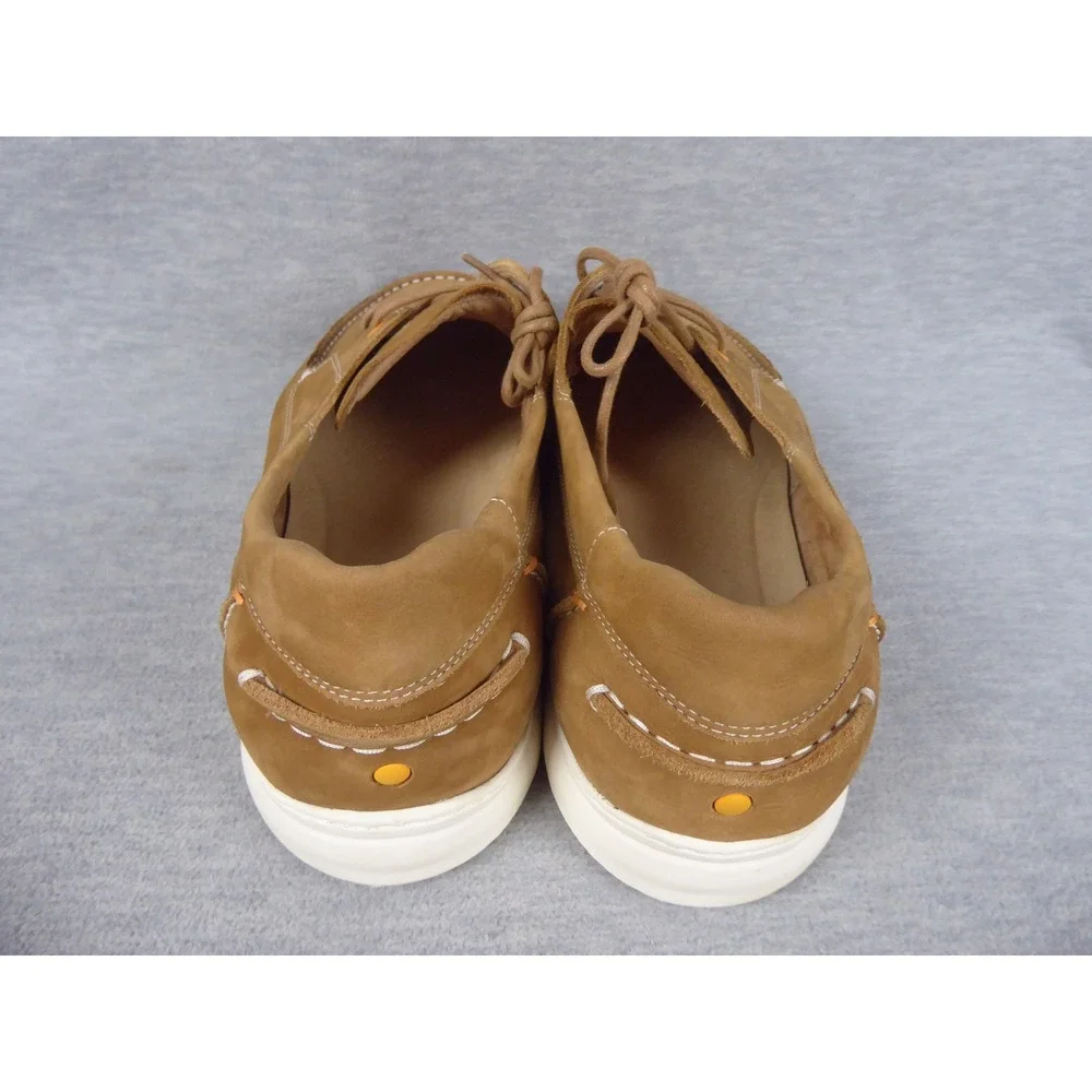 Samuel Hubbard Olema Moc Nutmeg Shoes Mens 13 XW Brown Nubuck Leather Boat Shoes